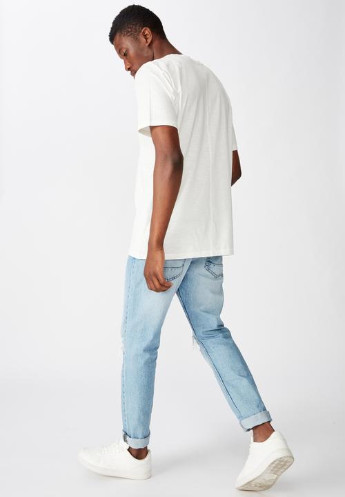Cotton On - Slub crew neck tee - vintage white