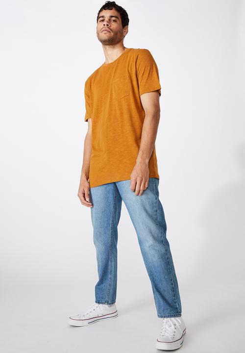 Cotton On - Slub crew neck tee - rich camel