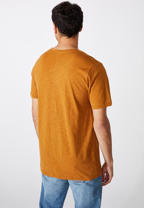 Cotton On - Slub crew neck tee - rich camel