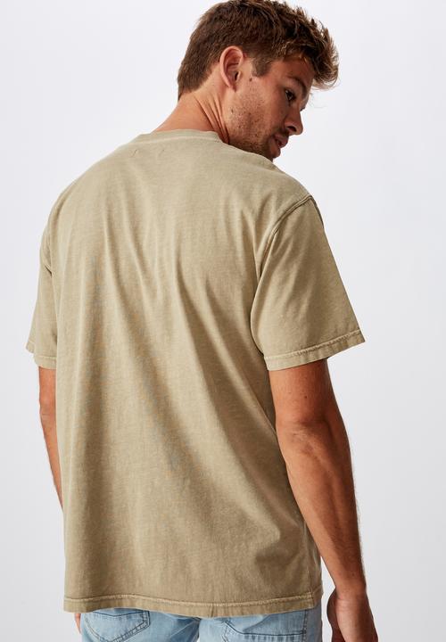 Cotton On - Loose fit washed pocket tee - stone