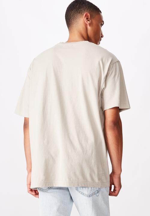 Cotton On - Loose fit washed pocket tee - light smoke