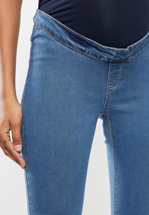 Missguided - Maternity over bump vice superstretchy skinny jean - blue
