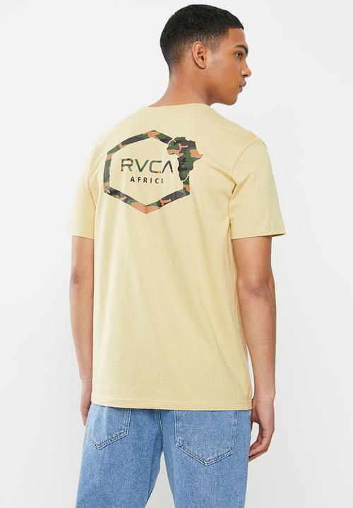RVCA - Continent hex fill short sleeve tee - yellow 