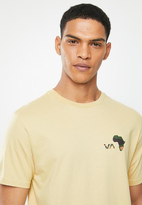 RVCA - Continent hex fill short sleeve tee - yellow 