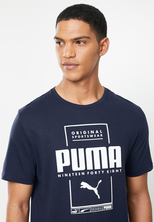 PUMA - Box puma tee - navy