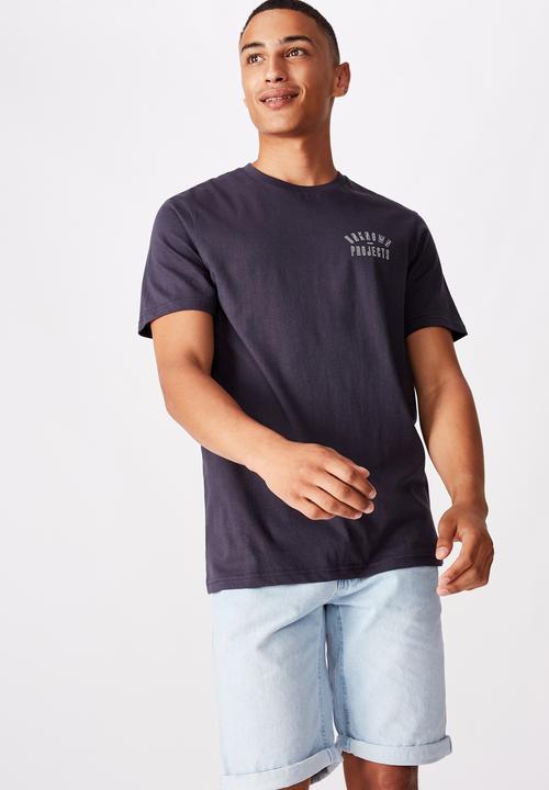Cotton On - Tbar urban T-shirt - navy 