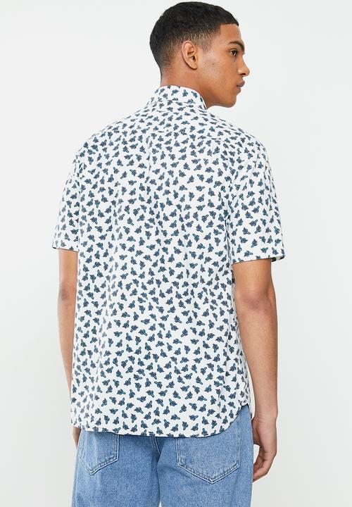 Mami Wata - Bananas regular fit shirt - white & blue
