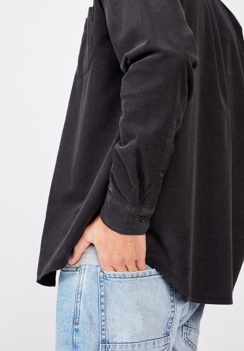 Cotton On - Vintage cord shirt - black
