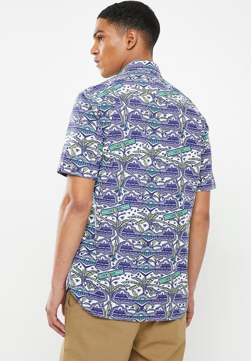 Mami Wata - I am the ruler regular fit shirt - blue & white