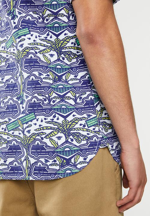 Mami Wata - I am the ruler regular fit shirt - blue & white