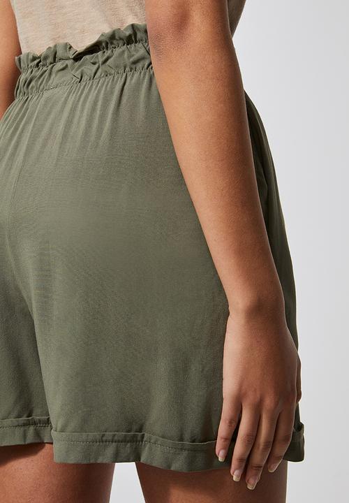 Superbalist - Soft paperbag shorts - khaki