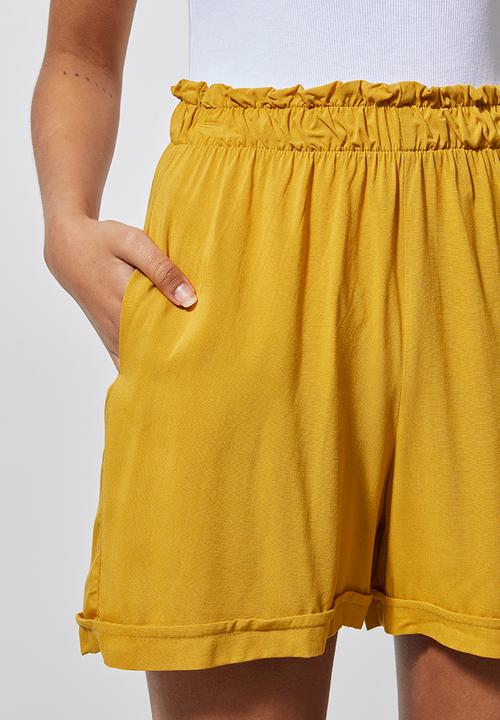 Superbalist - Soft paperbag shorts - yellow
