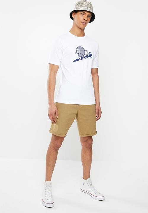 Mami Wata - Surfing lion tee - white