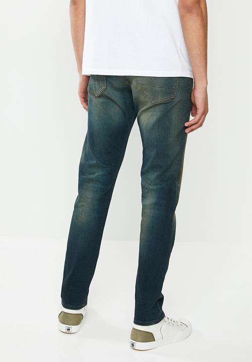 G-STAR - 3301 Slim-elto pure stretch denim - antic blight green