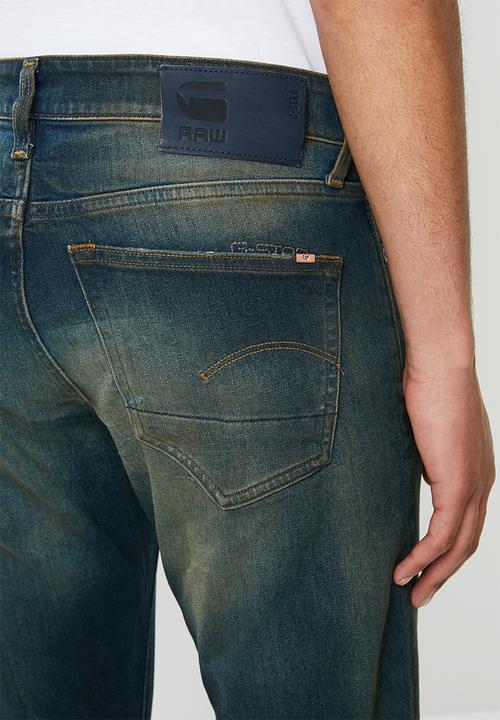 G-STAR - 3301 Slim-elto pure stretch denim - antic blight green
