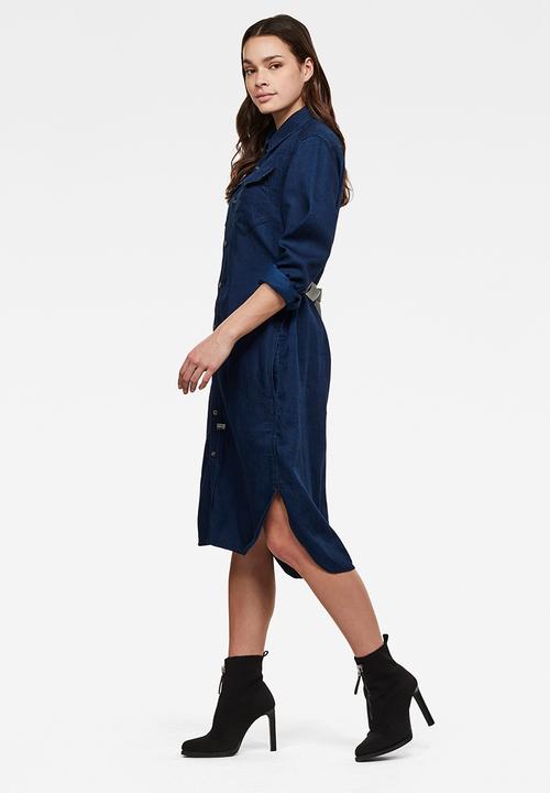 G-STAR - Tacoma shirt dress - blue