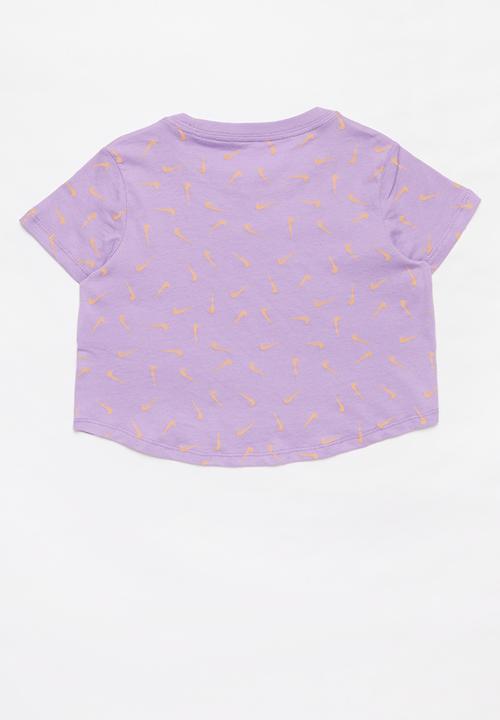 Nike - G nsw tee crop swooshfetti - purple