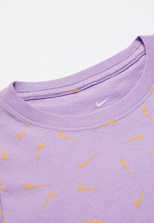 Nike - G nsw tee crop swooshfetti - purple