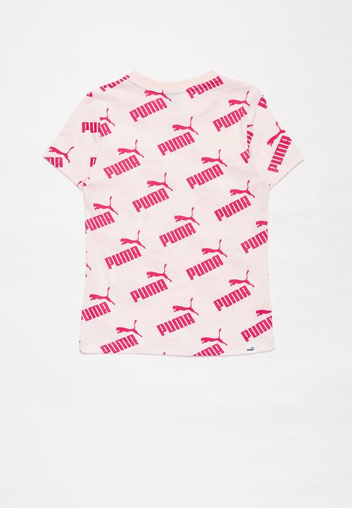 PUMA - Amplified all over print tee g - pink