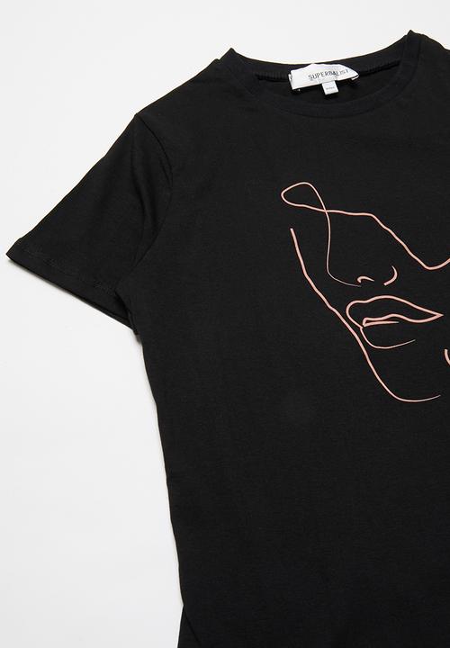 Superbalist - Girls printed pj set - black & red 