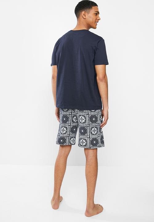 Brave Soul - Knell sleepwear - navy & white