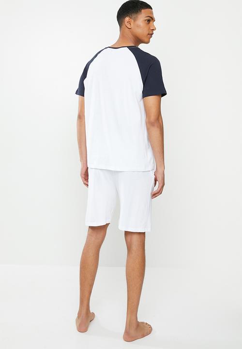 Brave Soul - Fluorite sleepwear - white & navy