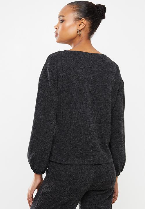 edit - Cosy boxy top - charcoal
