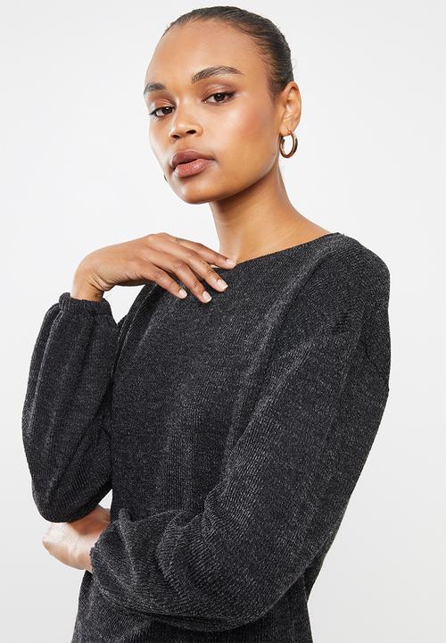 edit - Cosy boxy top - charcoal