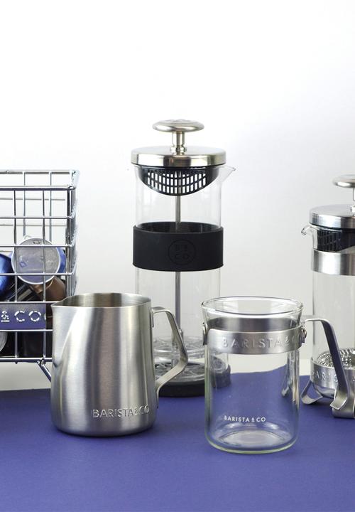 Barista & Co - Milk frother with silicone grip - steel