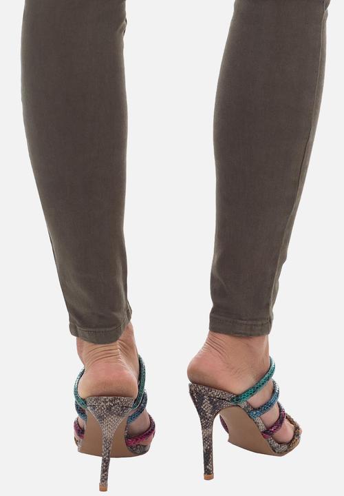 SISSY BOY - Cold heart multi strap snake mule - multi