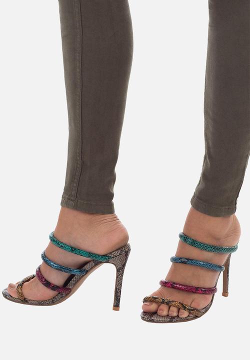 SISSY BOY - Cold heart multi strap snake mule - multi