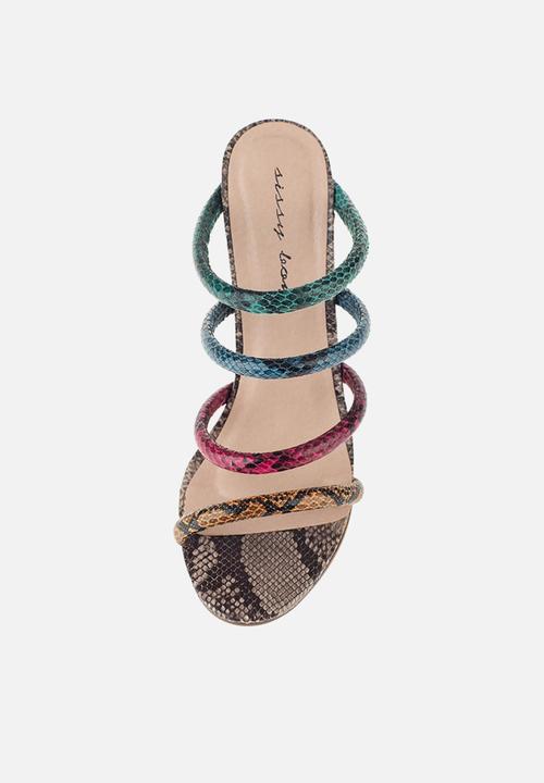 SISSY BOY - Cold heart multi strap snake mule - multi