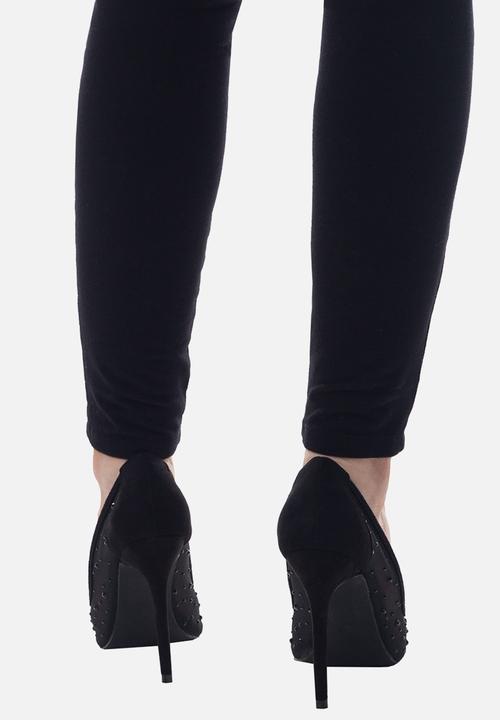 SISSY BOY - Bling it back court heel with bling  - black