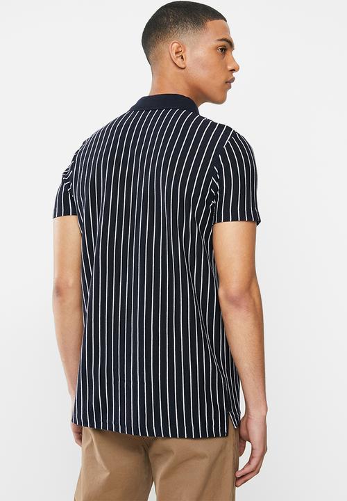 Brave Soul - Friar polo - navy & white