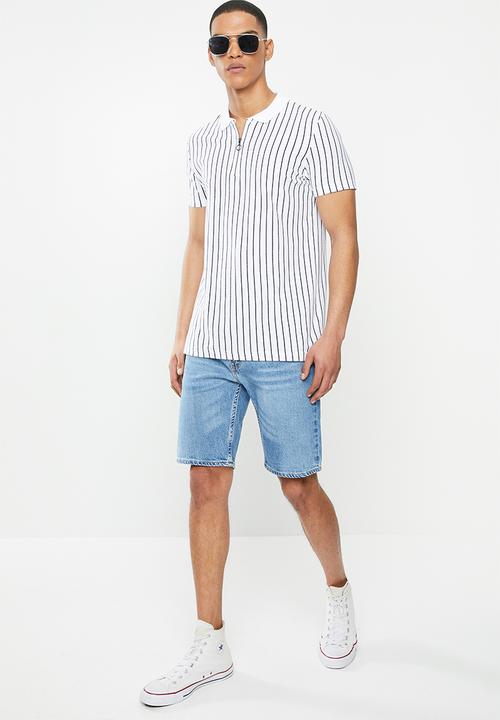 Brave Soul - Friar polo - white & black
