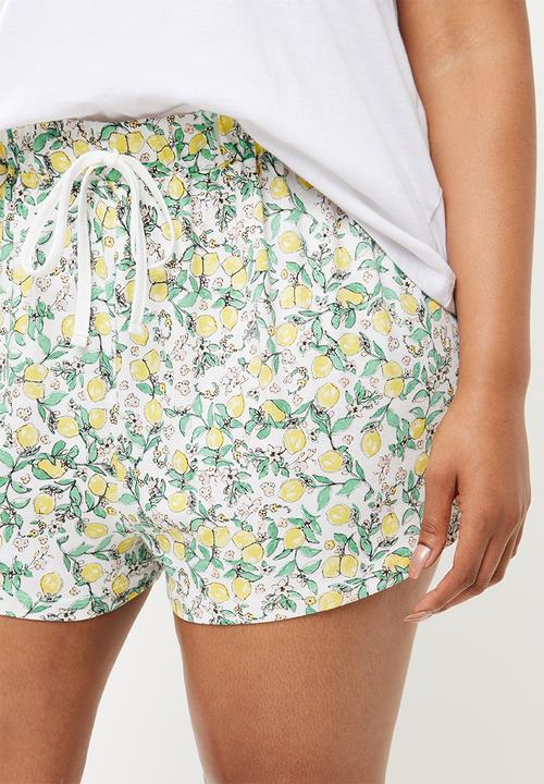 Cotton On - Curve jersey bed short - multi