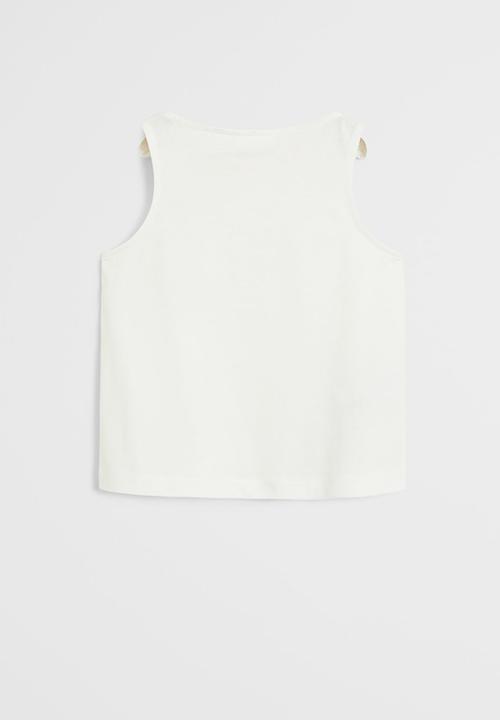 MANGO - T-shirt echanty - off white