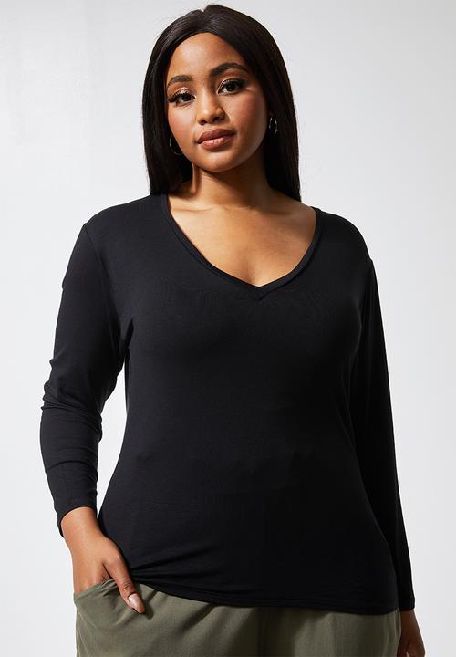 Superbalist - 2 Pack v-neck fitted tees - white & black