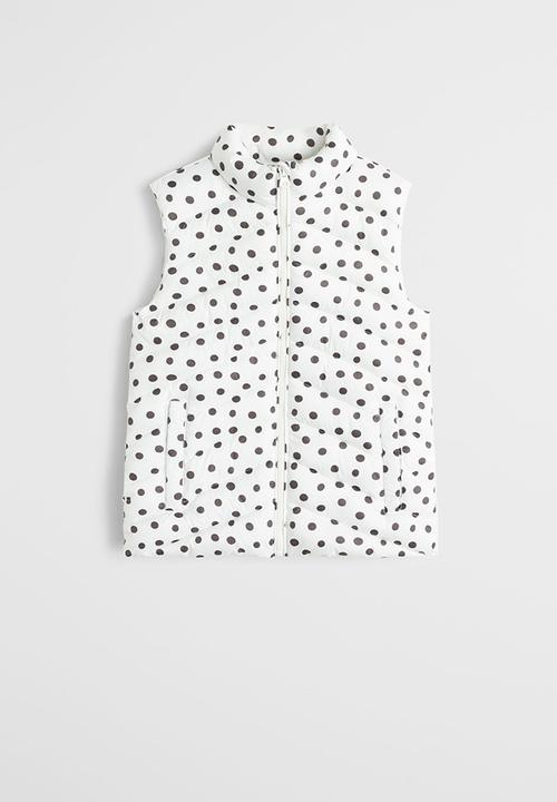 MANGO - Quilted gilet - white