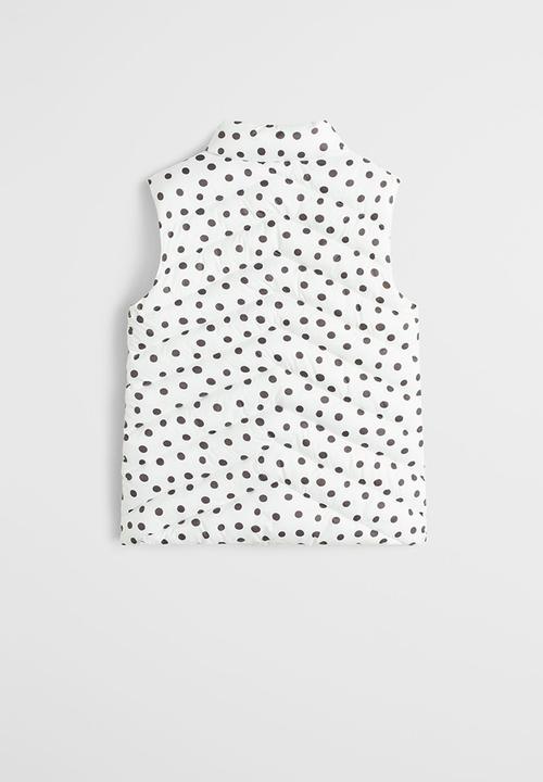 MANGO - Quilted gilet - white