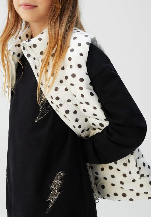 MANGO - Quilted gilet - white