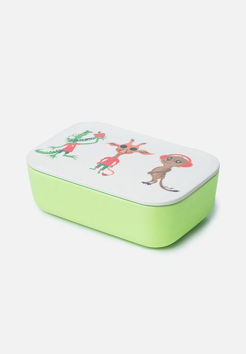 Kiddies lunch box animal friends - green 