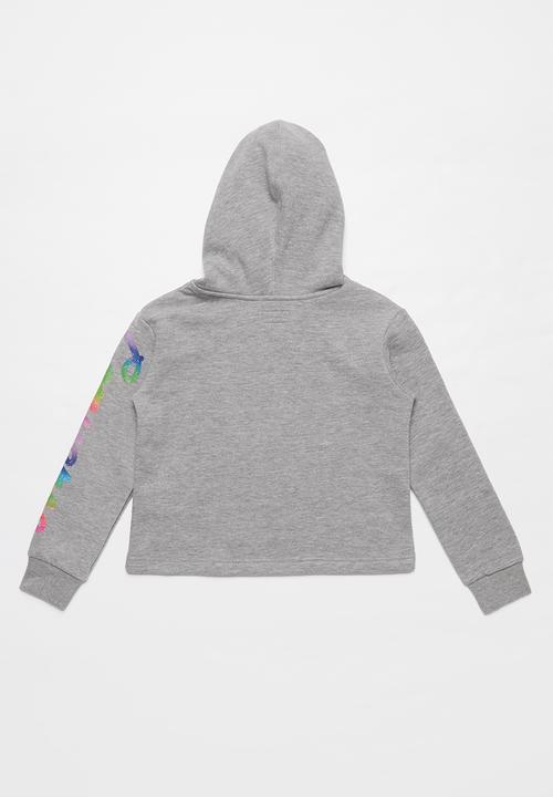 Converse - Converse cropped foil hoodie - grey 
