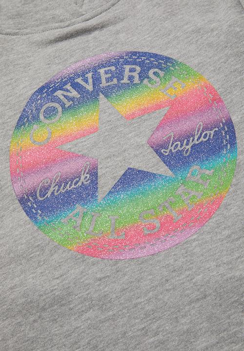Converse - Converse cropped foil hoodie - grey 