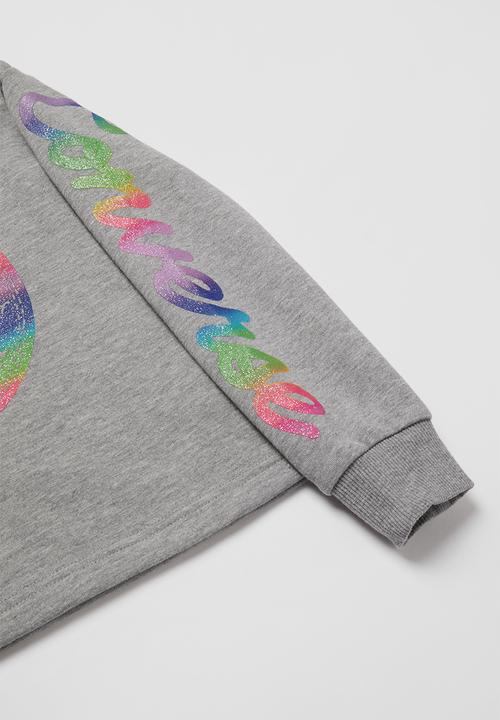 Converse - Converse cropped foil hoodie - grey 