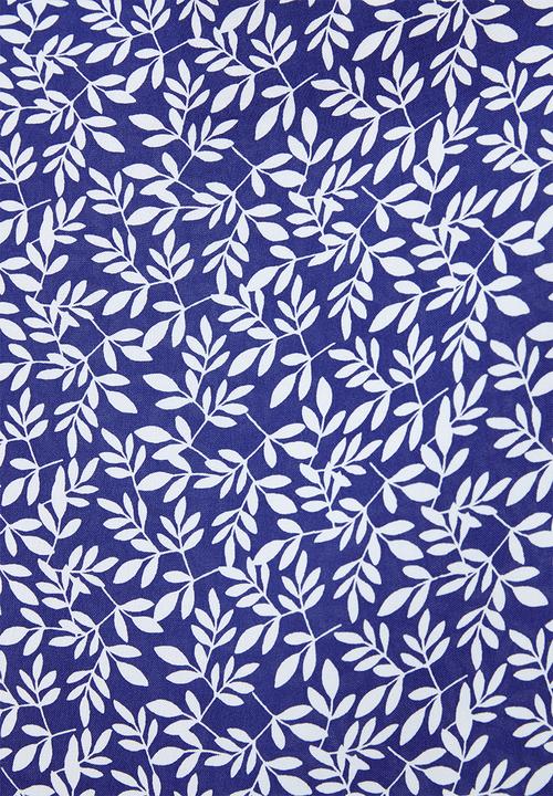 edit Plus - Printed woven jogger - blue & white 