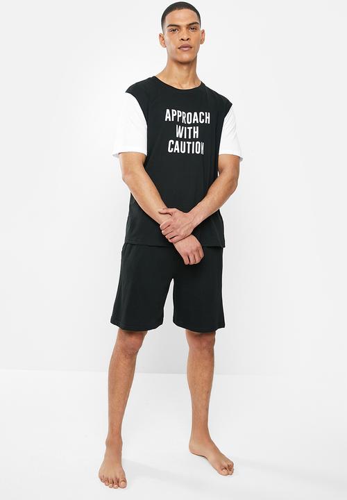 Brave Soul - Ether sleepwear - black & white