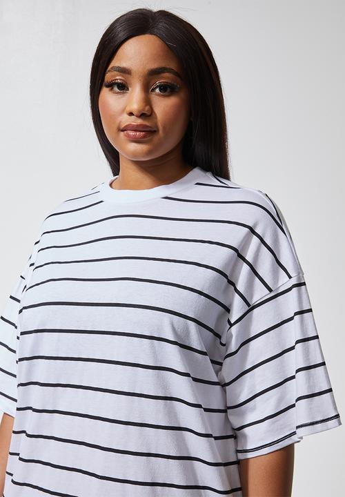 Superbalist - T-shirt dress - white & black 