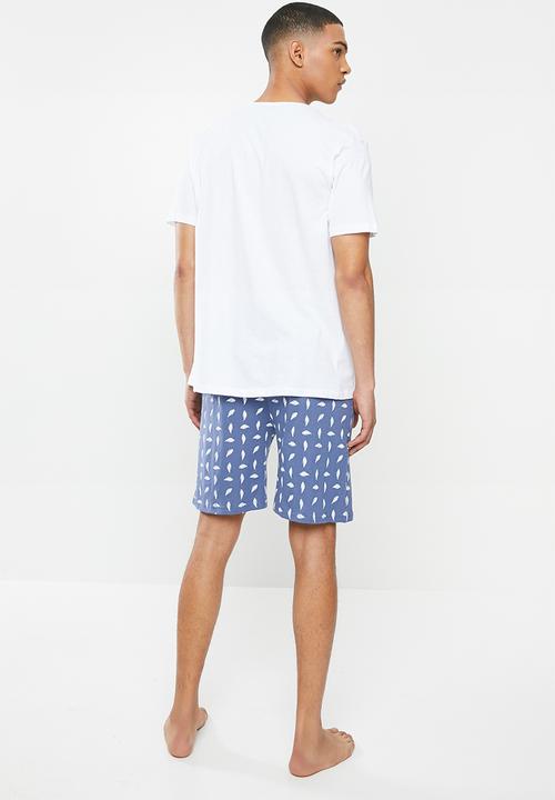 Brave Soul - Barb sleepwear - white & blue