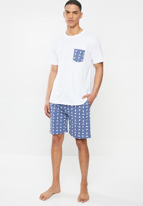 Brave Soul - Barb sleepwear - white & blue